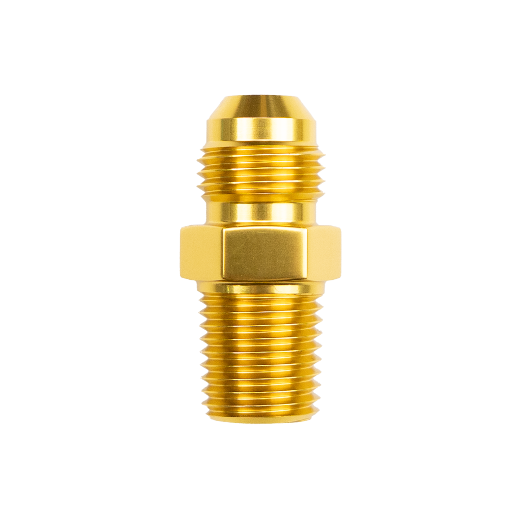 -4 AN to 3/8 NPT Adapter Gold
