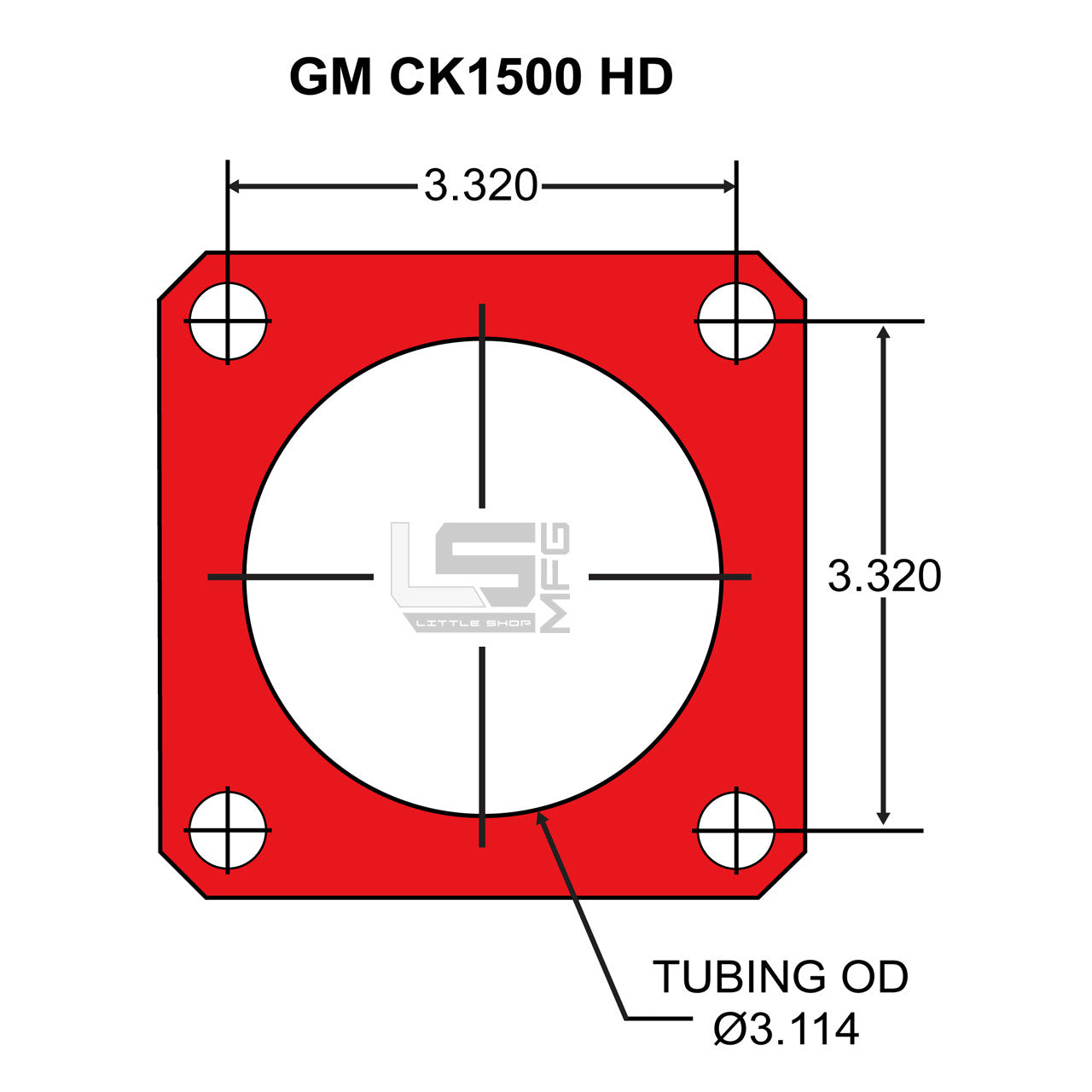 K1500 11in Drum Axle Flange Reference