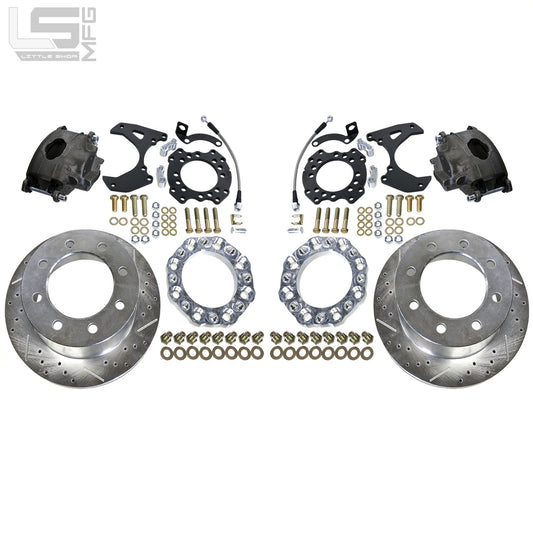 GM 14 Bolt Rear Disc Brake Conversion Kit - dually wheel view
