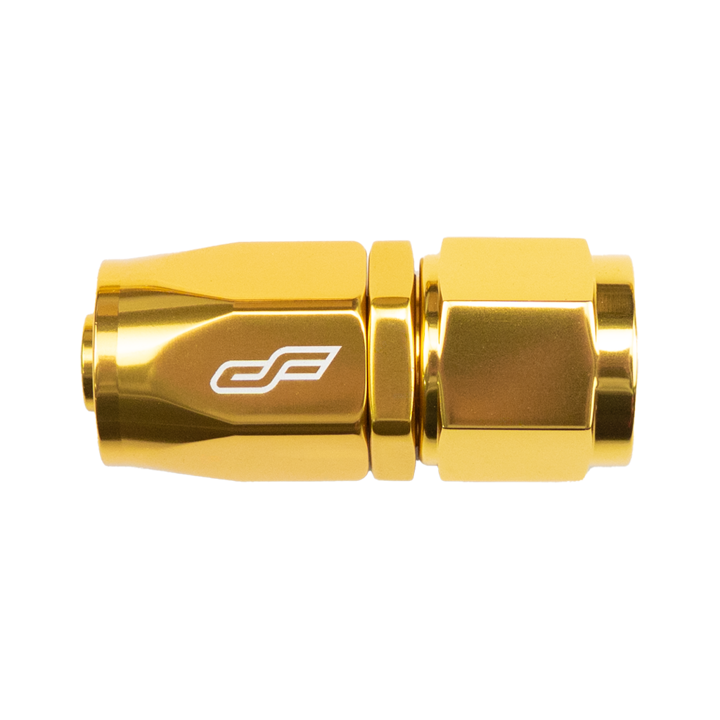 -6 AN Straight Female Hose End - Gold