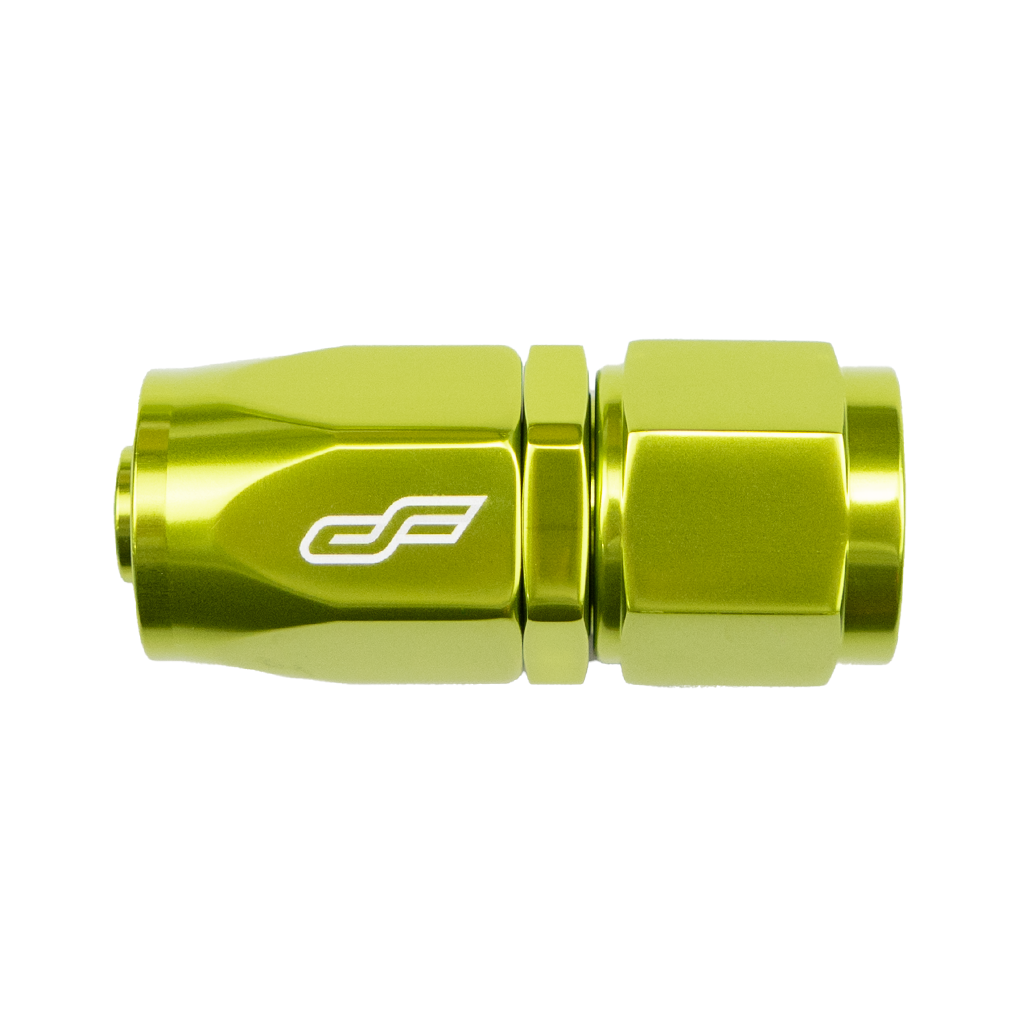 -10 AN Straight Female Hose End - Lime Green