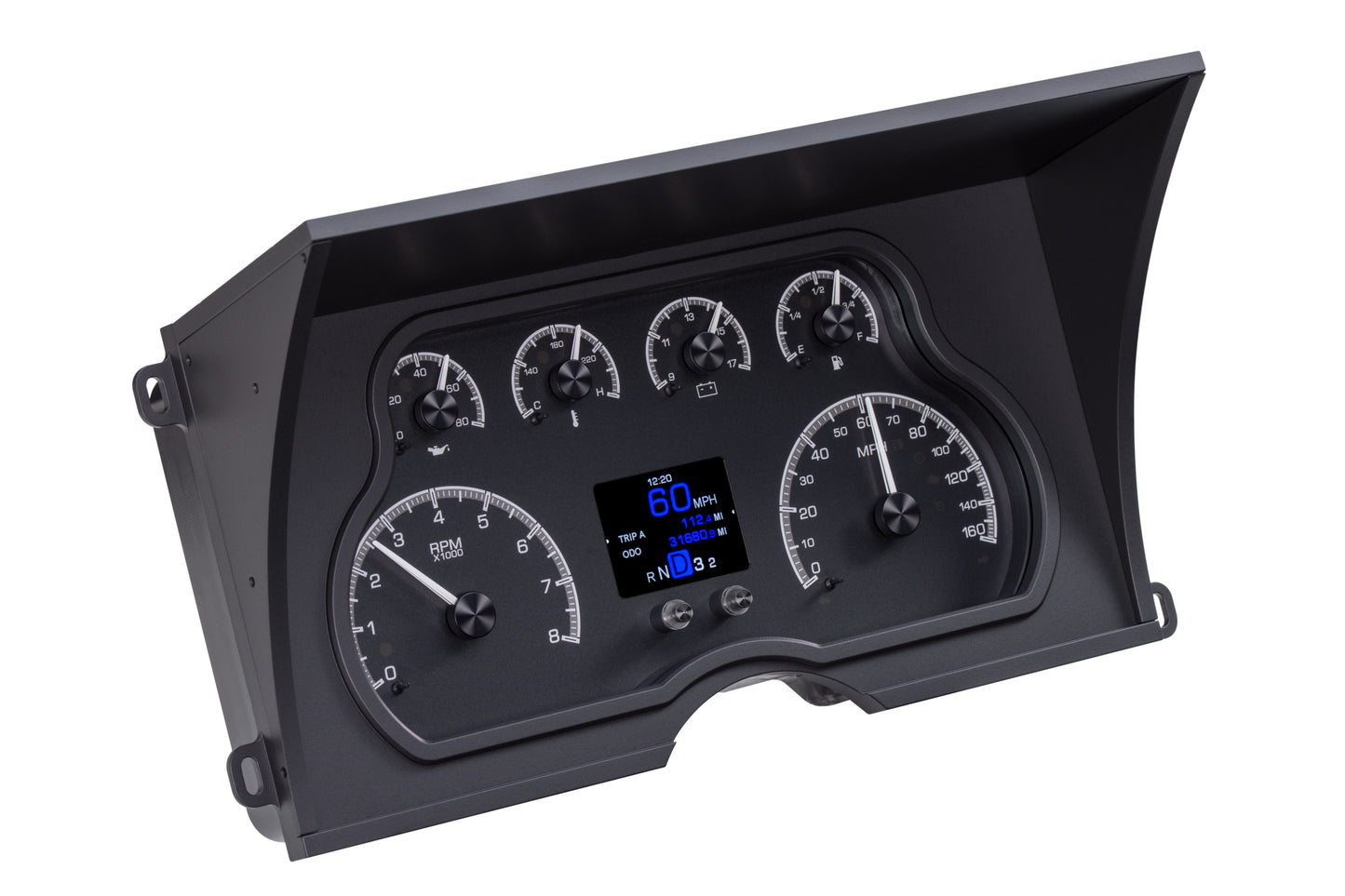 Dakota Digital HDX-88C-PU Black Alloy side view