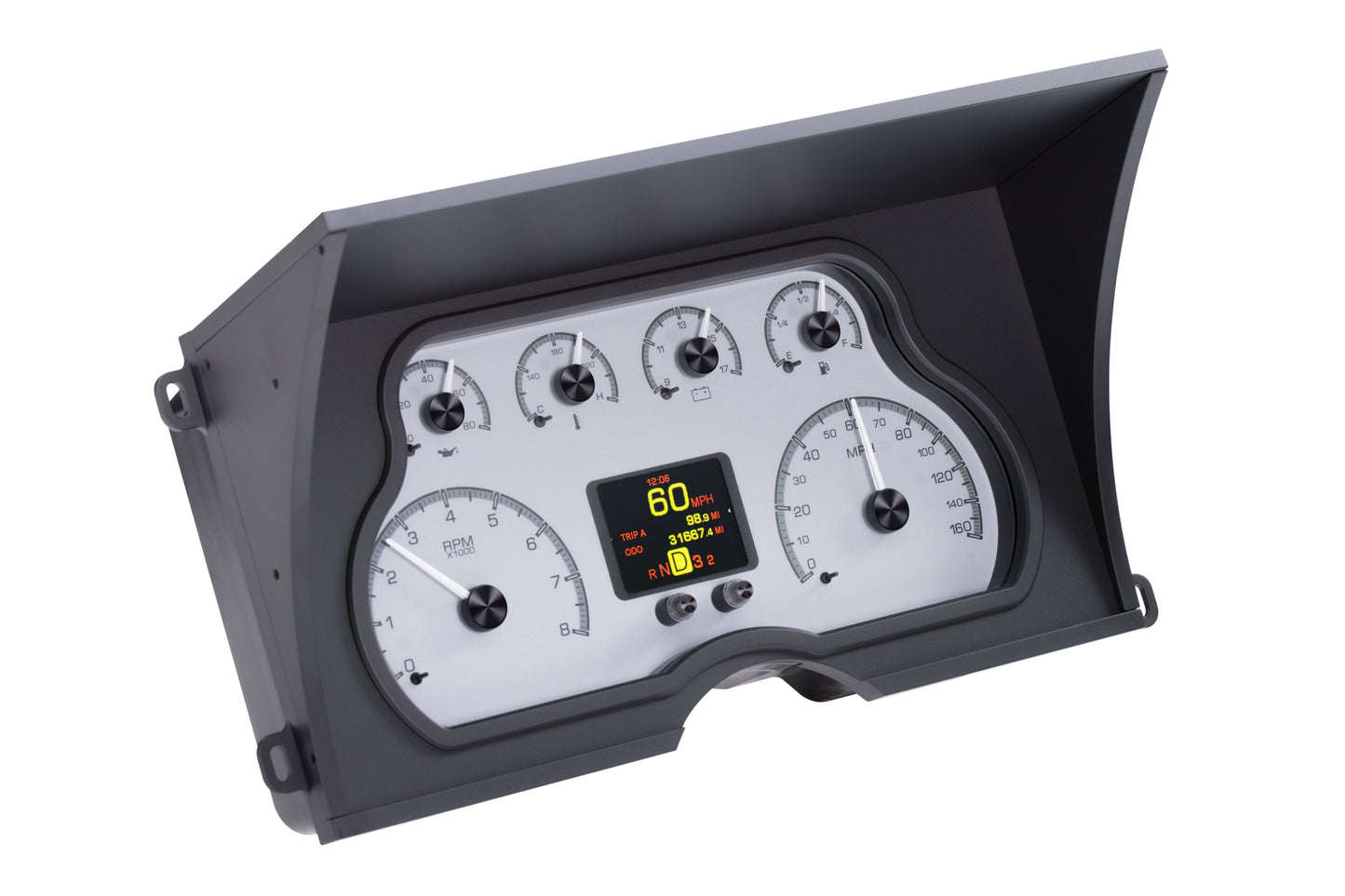 Dakota Digital HDX-88C-PU Silver Alloy side view