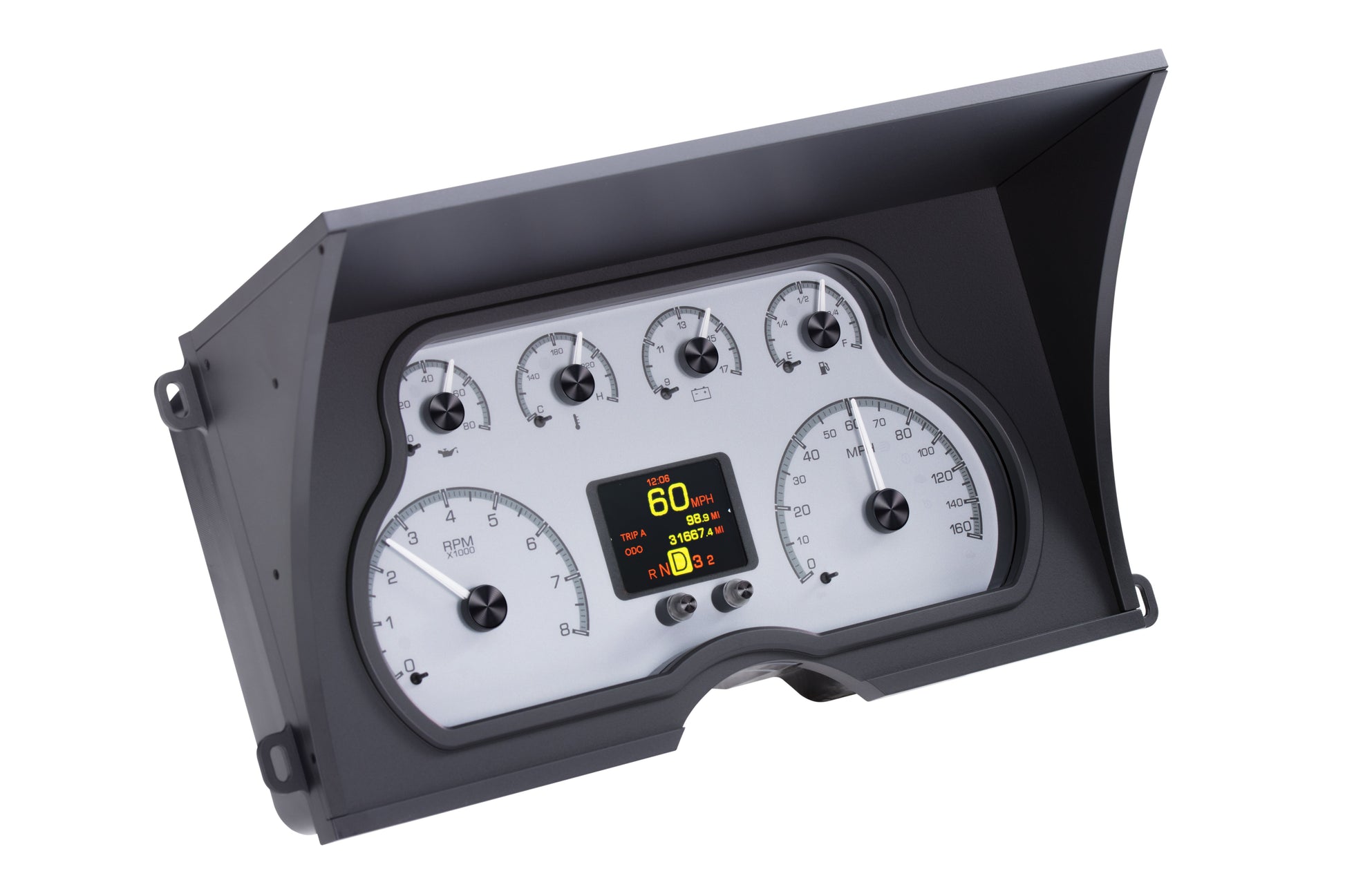 Dakota Digital HDX-88C-PU Silver Alloy side view