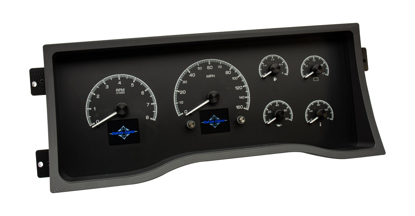 Dakota Digital HDX-95C-PU Black Alloy angled view
