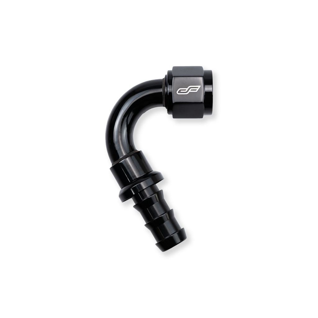 -4 AN 120 Degree Female Push-Loc Fitting - Black