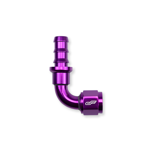 -4 AN 90 Degree Female Push-Loc Fitting - Purple