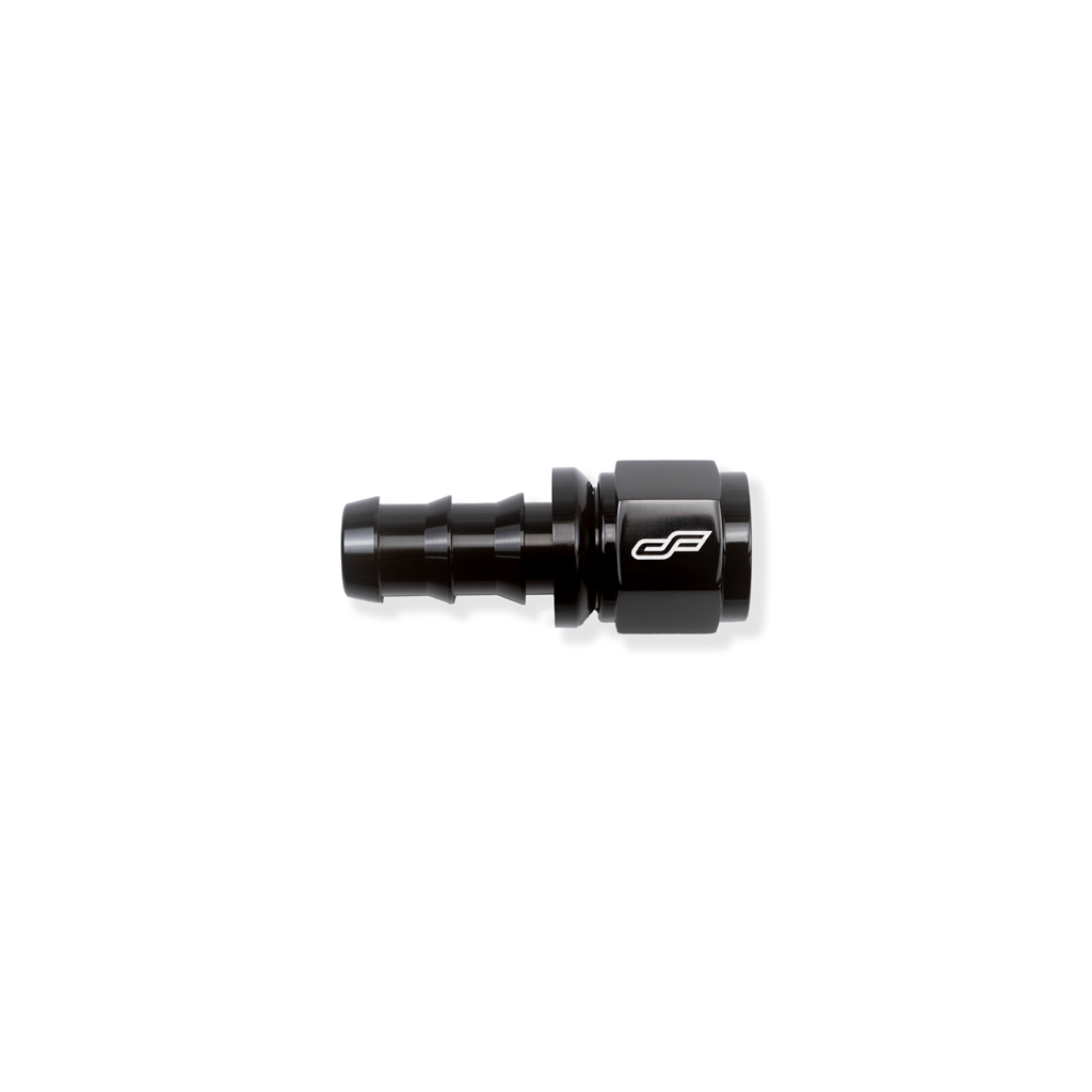 -12 AN Straight Female Push-Loc Fitting - Black