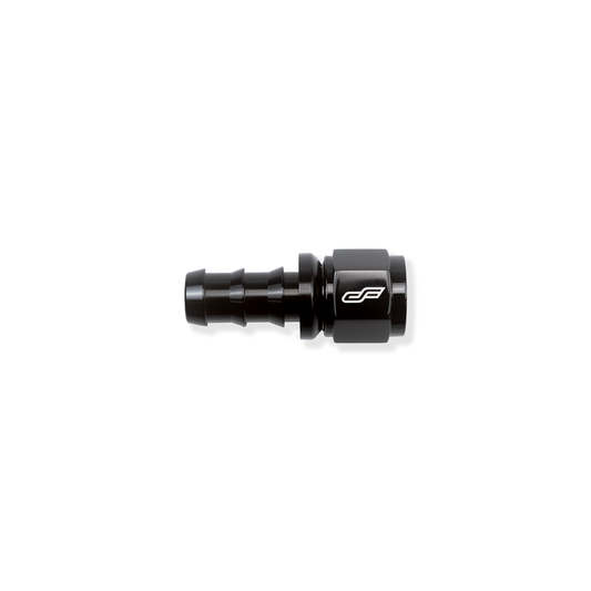 -12 AN Straight Female Push-Loc Fitting - Black