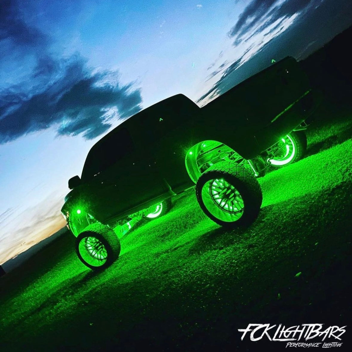 Green Rock Lights (Under Glow Kit)