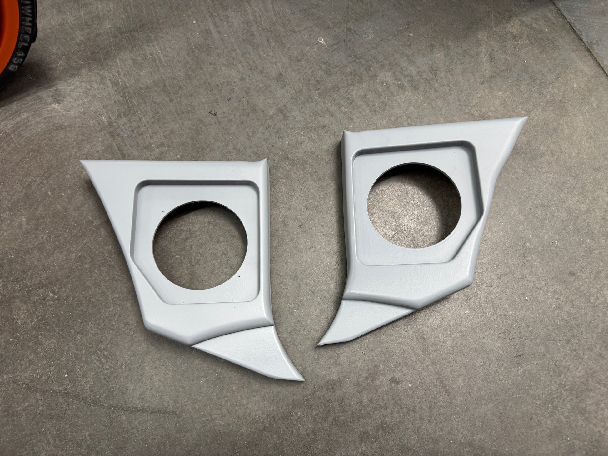 Fesler fiberglass kick panels speaker mount