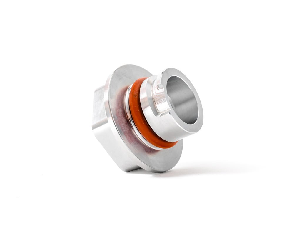 Billet LS Engine Oil Filler Cap both finishes comparison