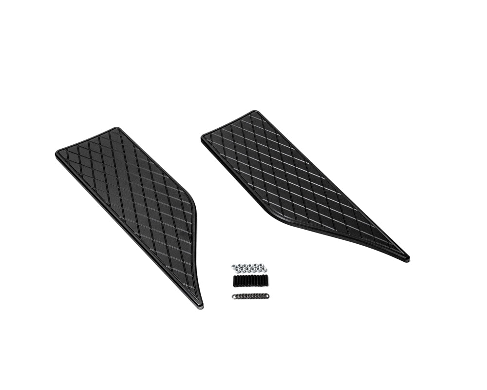 Powder coat black front step-side plates