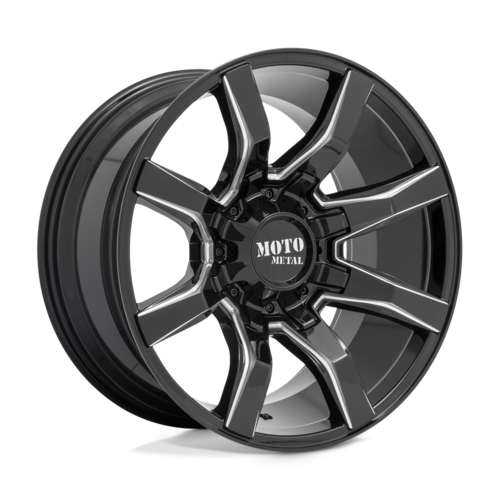 Moto Metal MO804 Spider 8x165.1 Gloss Black w/ Milled