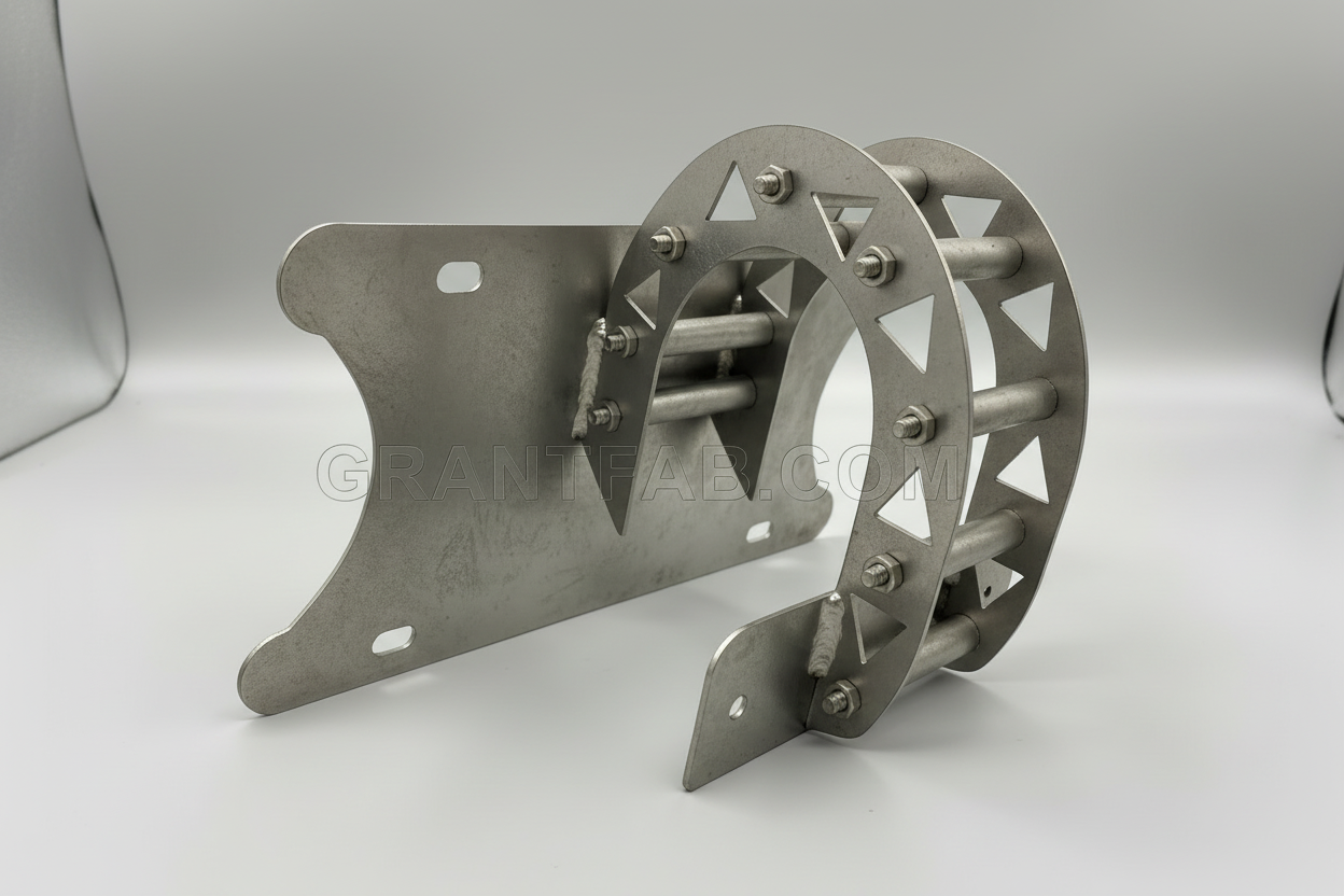 Overhang Tailgate License Plate Bracket - Raw Metal