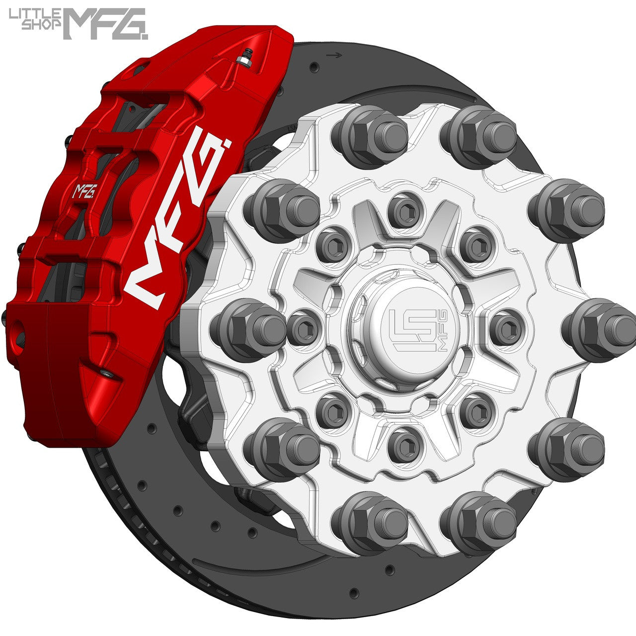 GM 88-00 C2500/C3500 Front 16in C6 Big Brake Kit - installed detail