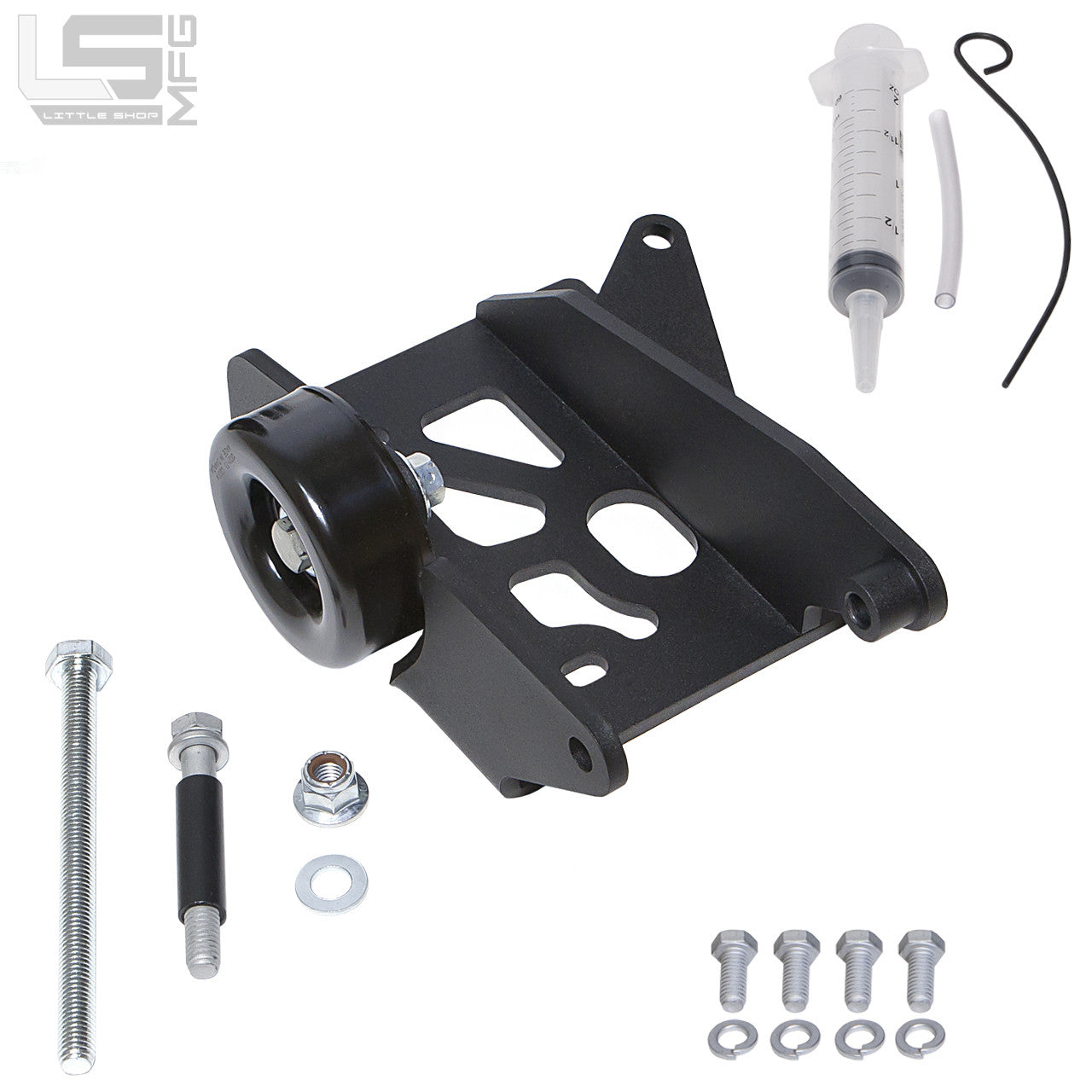 GM Pre-Vortec Belt Driven Compressor Kit mounted on engine