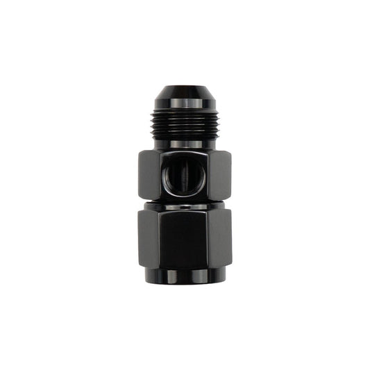 -6AN Female to Male Pressure Gauge Adapter - Black