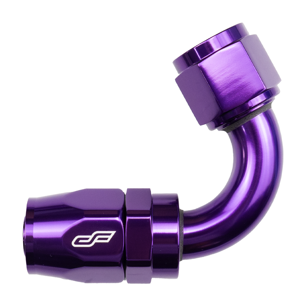 -16 AN 120 Degree Female Aluminum Hose End Fitting - Purple