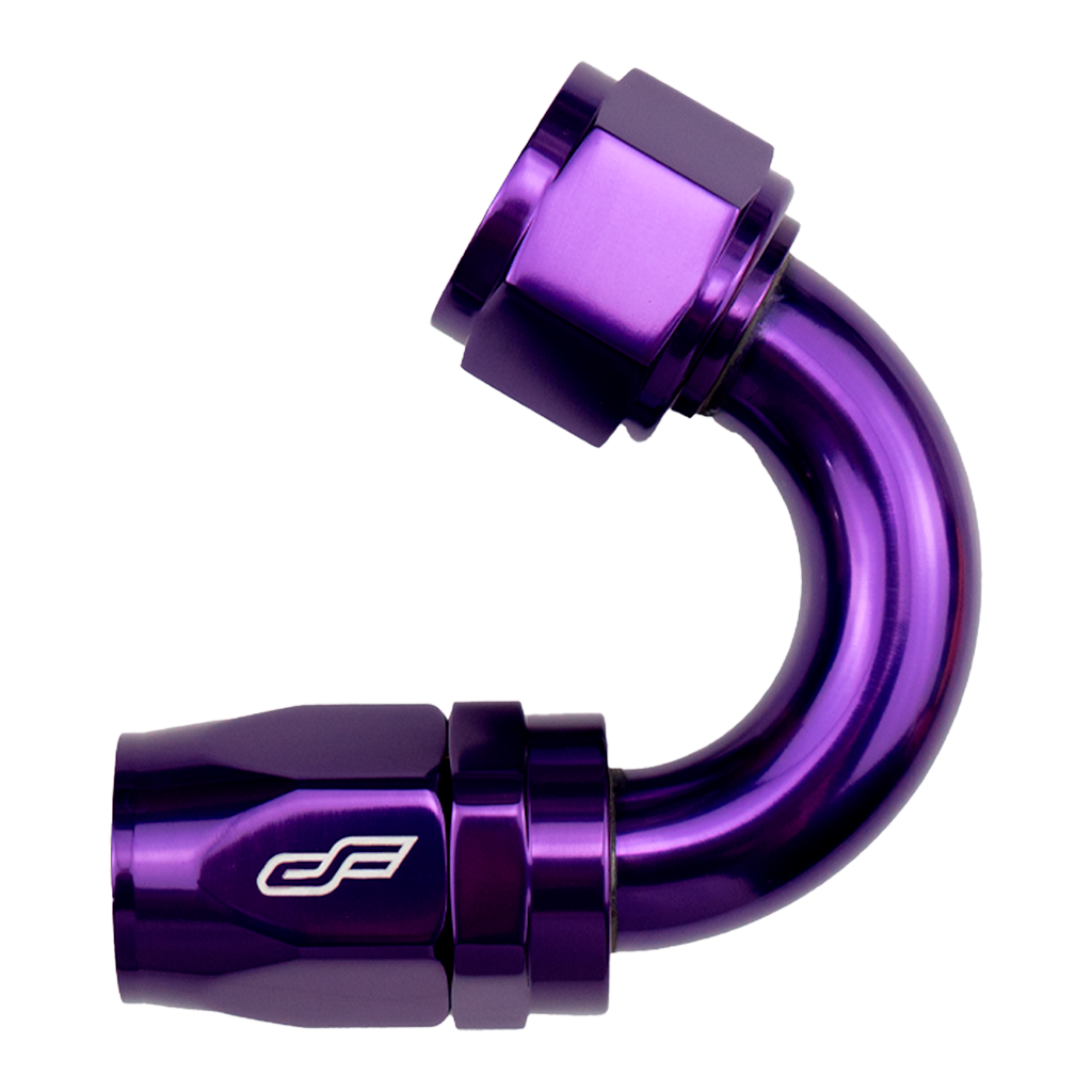 -12 AN 150 Degree Female Aluminum Hose End Fitting - Purple