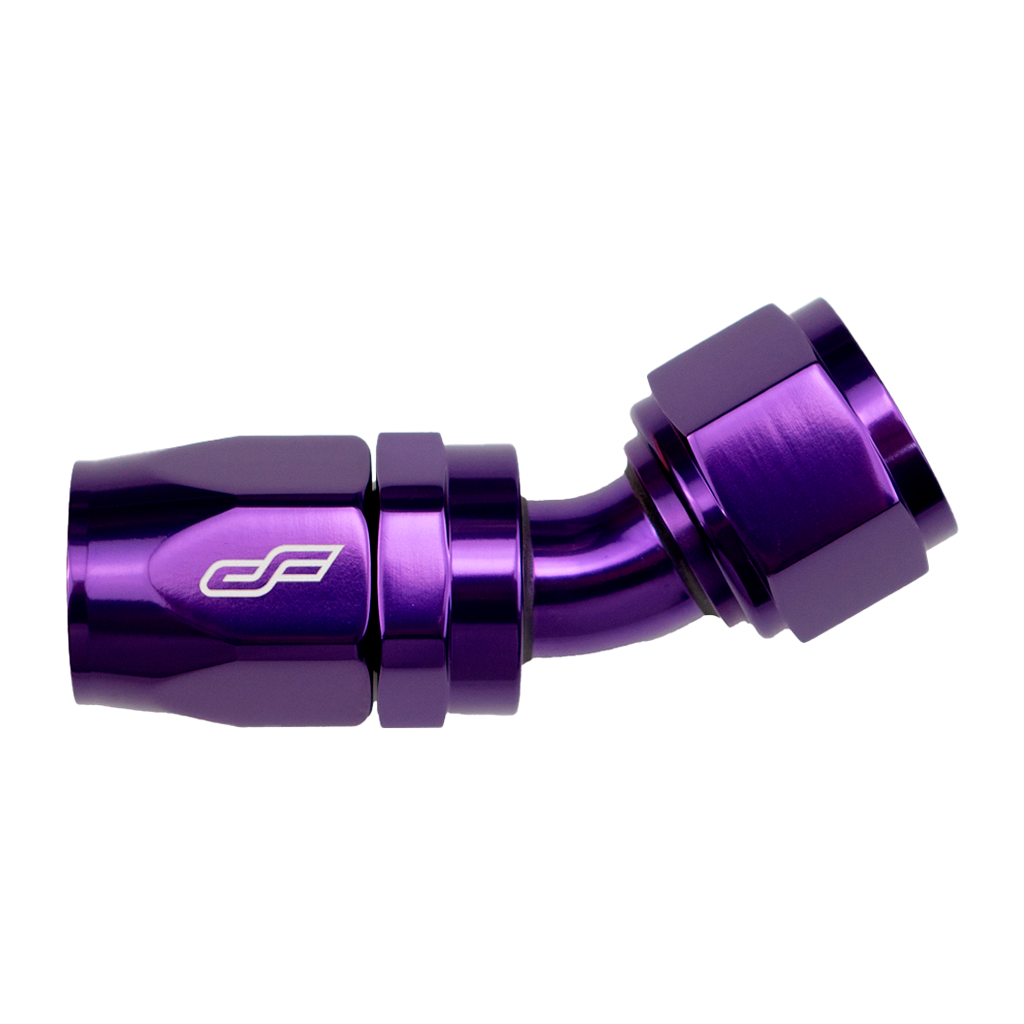-16 AN 30 Degree Female Aluminum Hose End Fitting - Purple