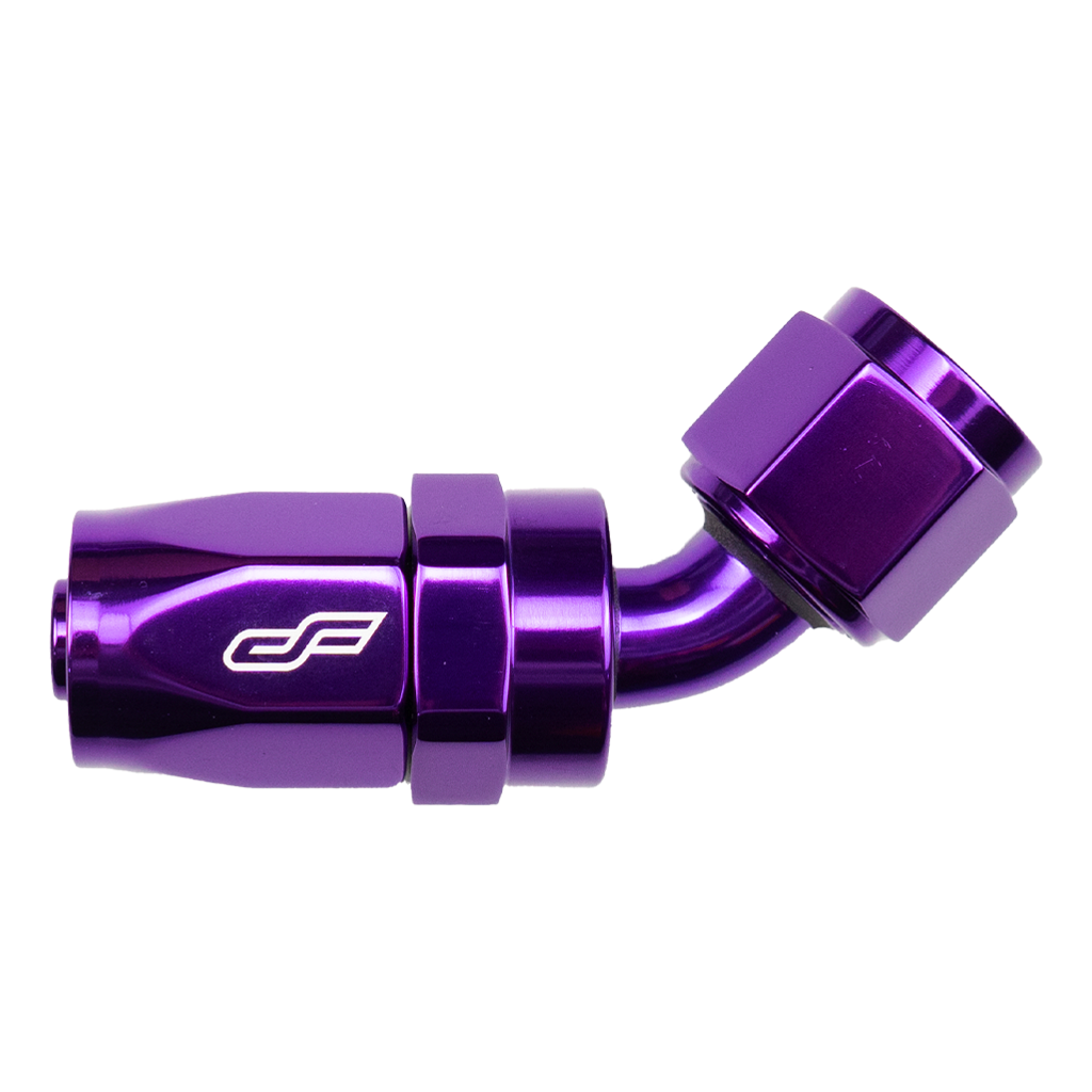 -20 AN 45 Degree Female Hose End - Purple
