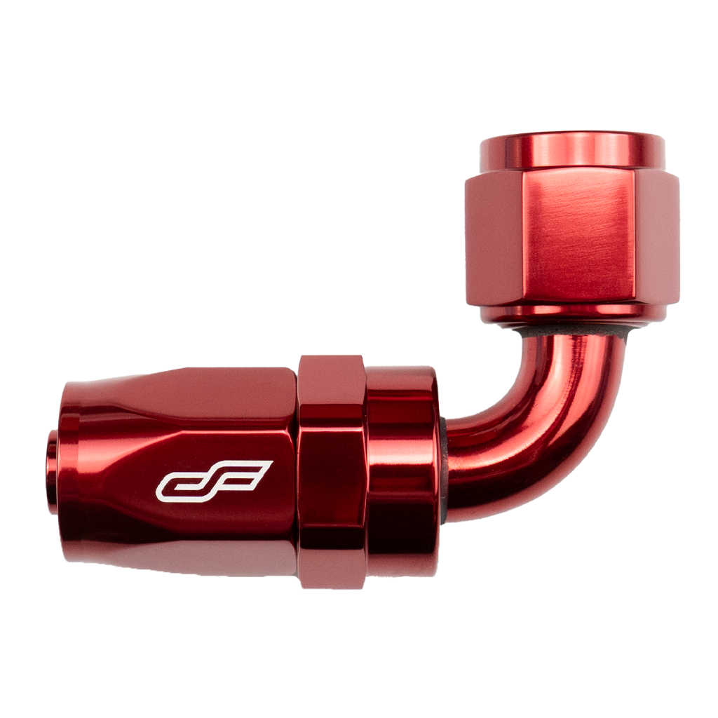 -16 AN 90 Degree Female Hose End - Red