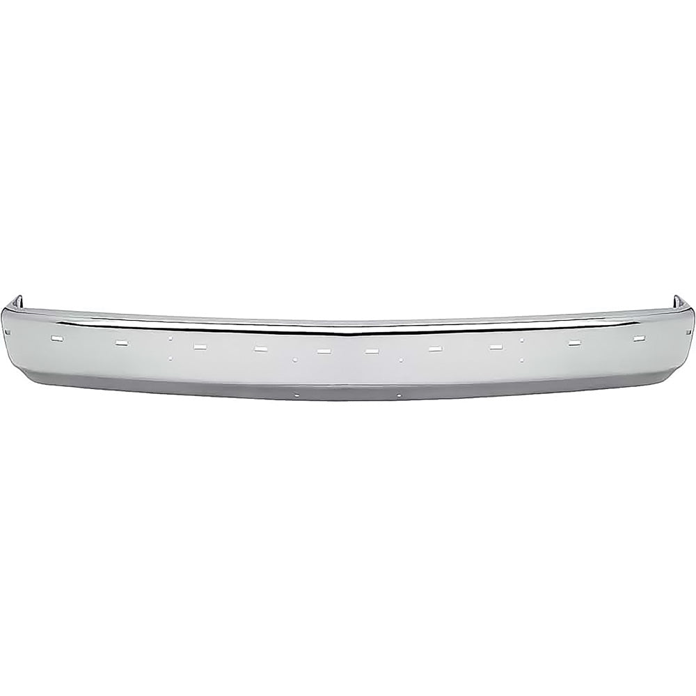 1988-98 Chevy/GMC Pickup, Blazer, Jimmy, Suburban Front Bumper - Chrome, With Impact Strip Slots & Bumper Guard/License Holes