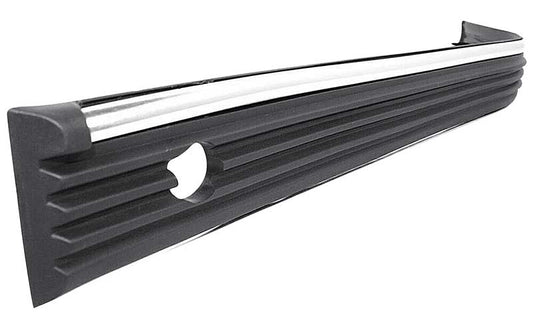 Front Bumper Impact Strip - Black & Chrome, LH, with Bumper Guards