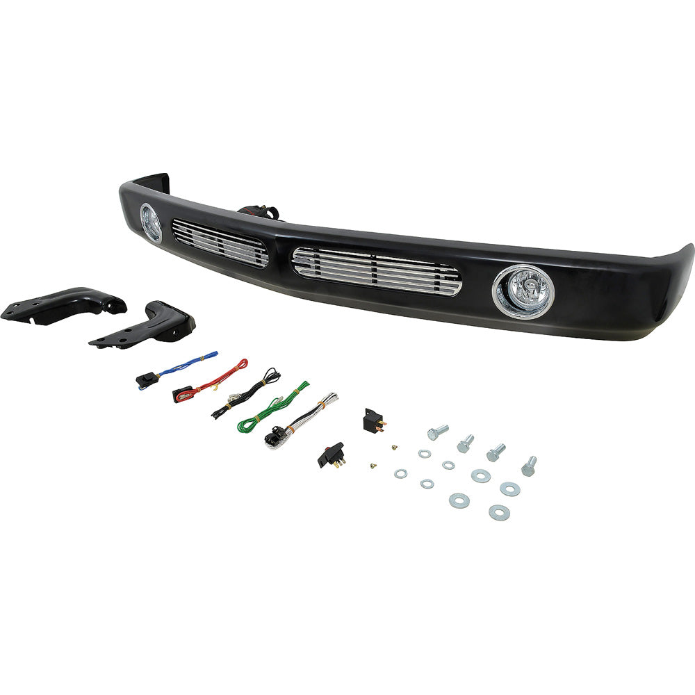 1988-98 Chevy/GMC Truck Front Bumper - Painted, With Dual Insert & Fog Lights