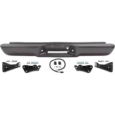 1988-2000 Chevrolet/GMC C/K GMT400 Fleetside Pickup Rear Step Bumper - w/o Impact Strips, w/Brackets, Black