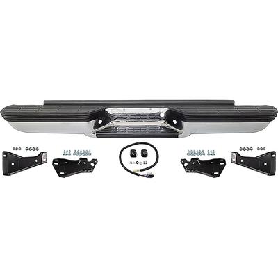 1988-2000 Chevy/GMC C/K Stepside Pickup Rear Step Bumper - w/Brackets, Chrome