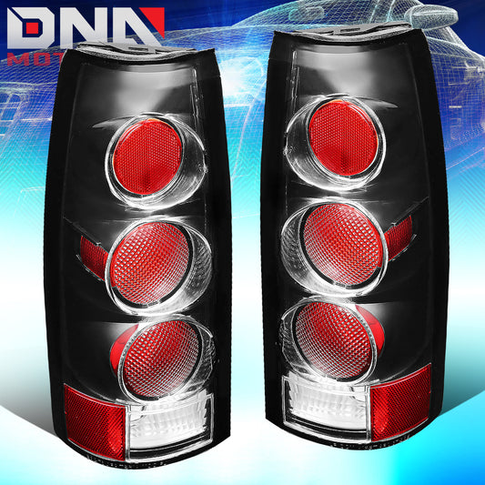 DNA Motoring Altezza Tail Lights - Black - 88-98 Chevy/GMC C/K1500-3500
