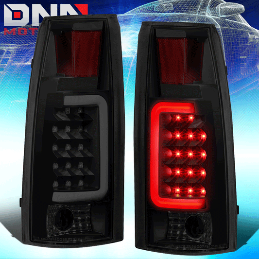 DNA Motoring LED Tube Tail Lights - Black/Smoke - 88-99 Chevy/GMC C/K1500-3500