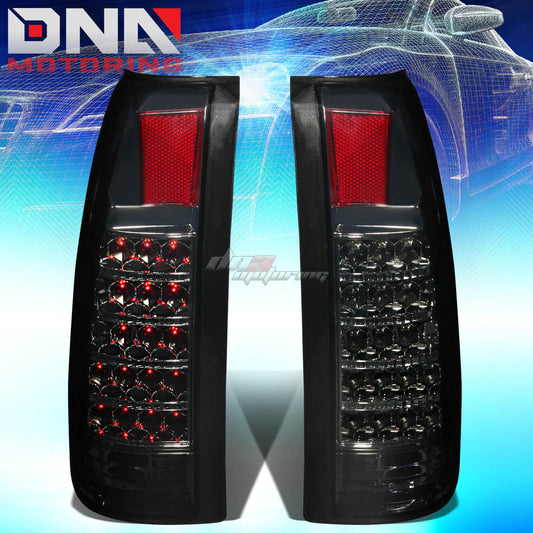 DNA Motoring LED Tail Lights - Chrome/Smoke - 89-90 Chevy/GMC C/K1500-3500