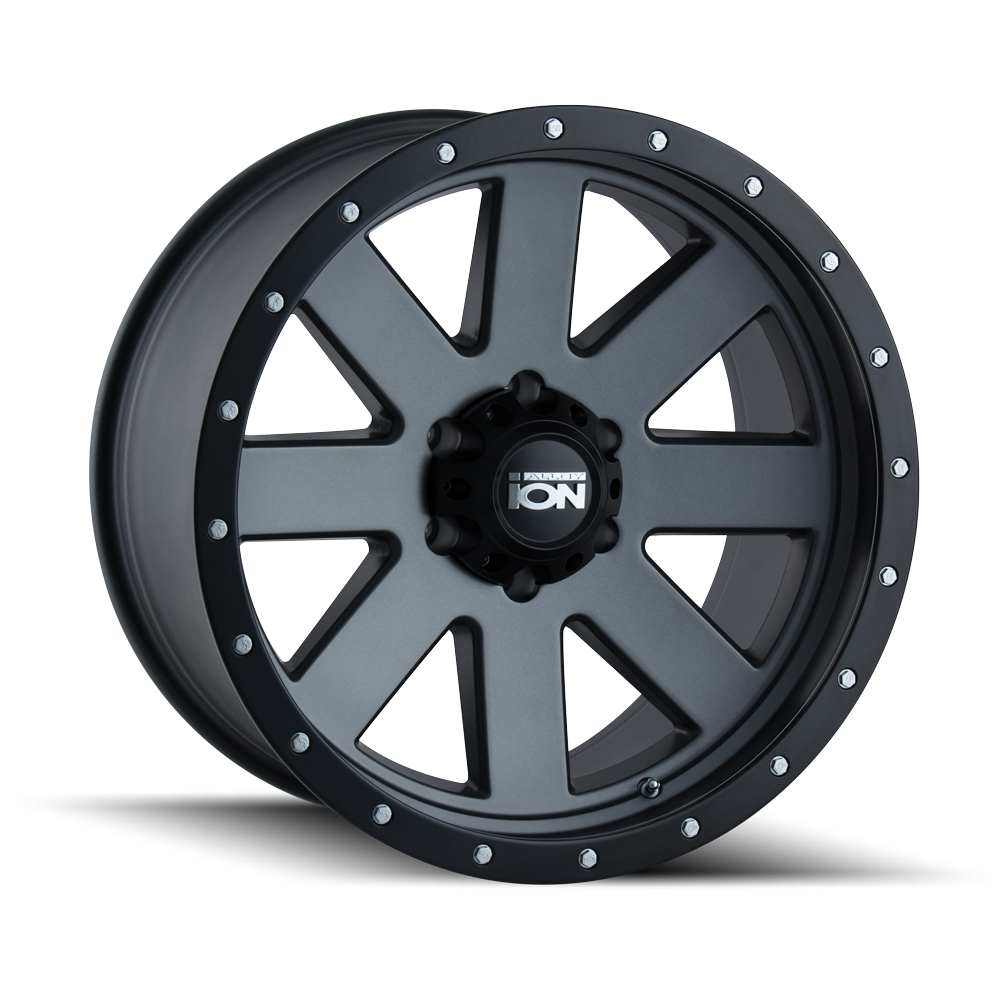 134 18x10 Offset -19mm 6x139.7 Matte Gunmetal - Black Beadlock