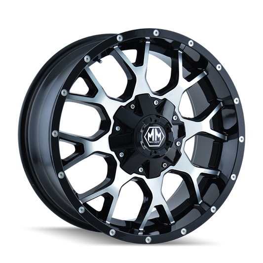 Warrior 8015 18x9 Offset -12mm 8x165.1 8015 Gloss Black - Machined