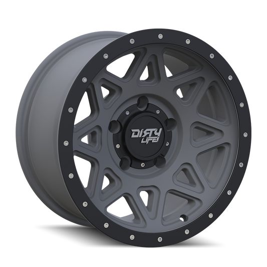 Theory 9305 18x9 Offset 0mm 5x127 Matte Gunmetal w/ Matte Black Lip