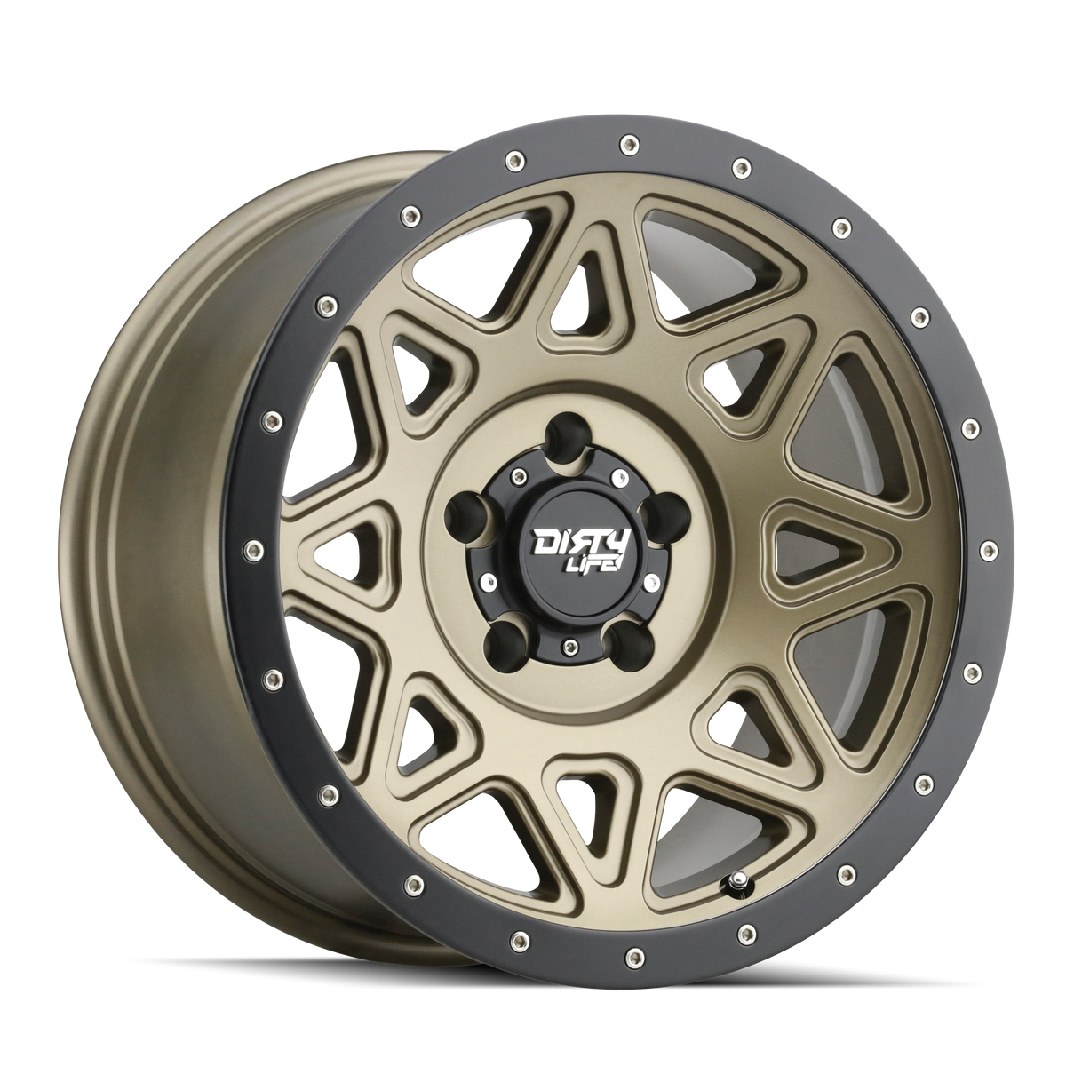 Theory 9305 18x9 Offset 0mm 6x139.7 Matte Gold w/ Matte Black Lip