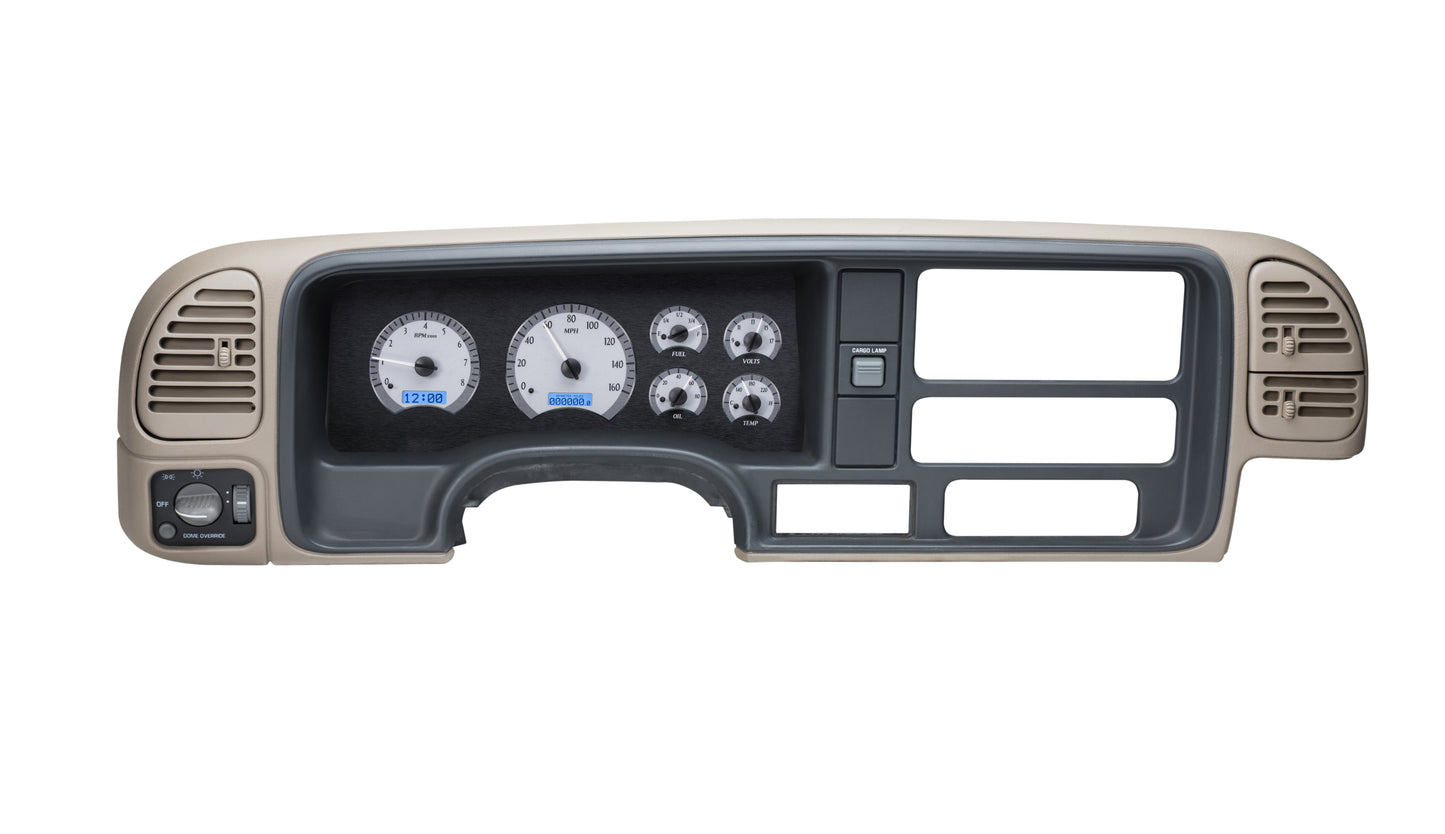 Dakota Digital VHX-95C-PU Silver Alloy Blue backlight