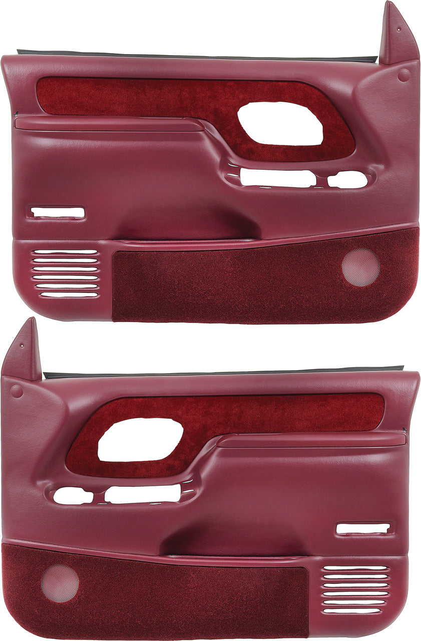 Coverlay 1995-99 Chevy/GMC Truck Molded ABS Door Panels - Power Locks/Windows - Maroon (WF185915)