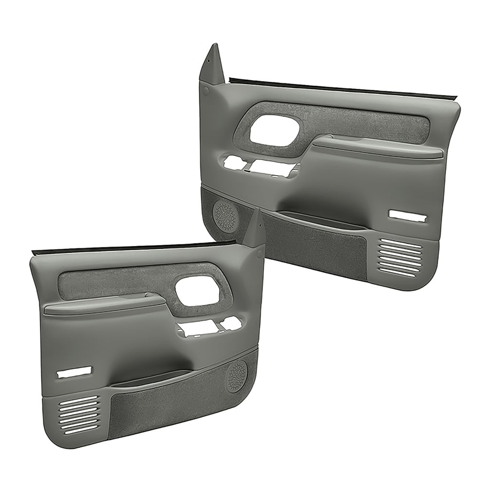 Coverlay 1995-99 Chevy/GMC Truck Molded ABS Door Panels - Power Locks/Windows - Medium Gray (WF185973)