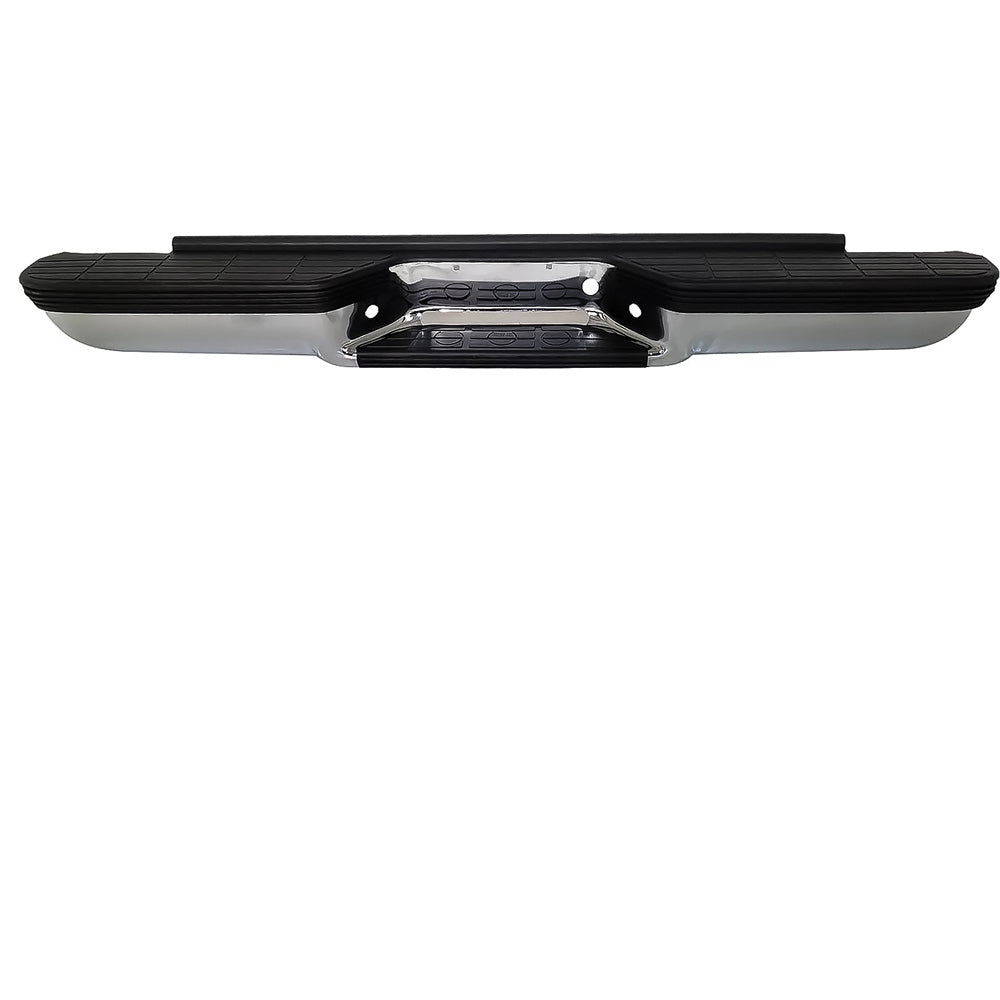 1988-98 Chevy/GMC C/K Stepside Pickup Rear Step Bumper - Chrome, With Impact Strips