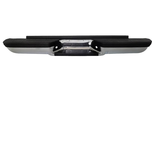 1988-98 Chevy/GMC C/K Stepside Pickup Rear Step Bumper - Chrome, With Impact Strips