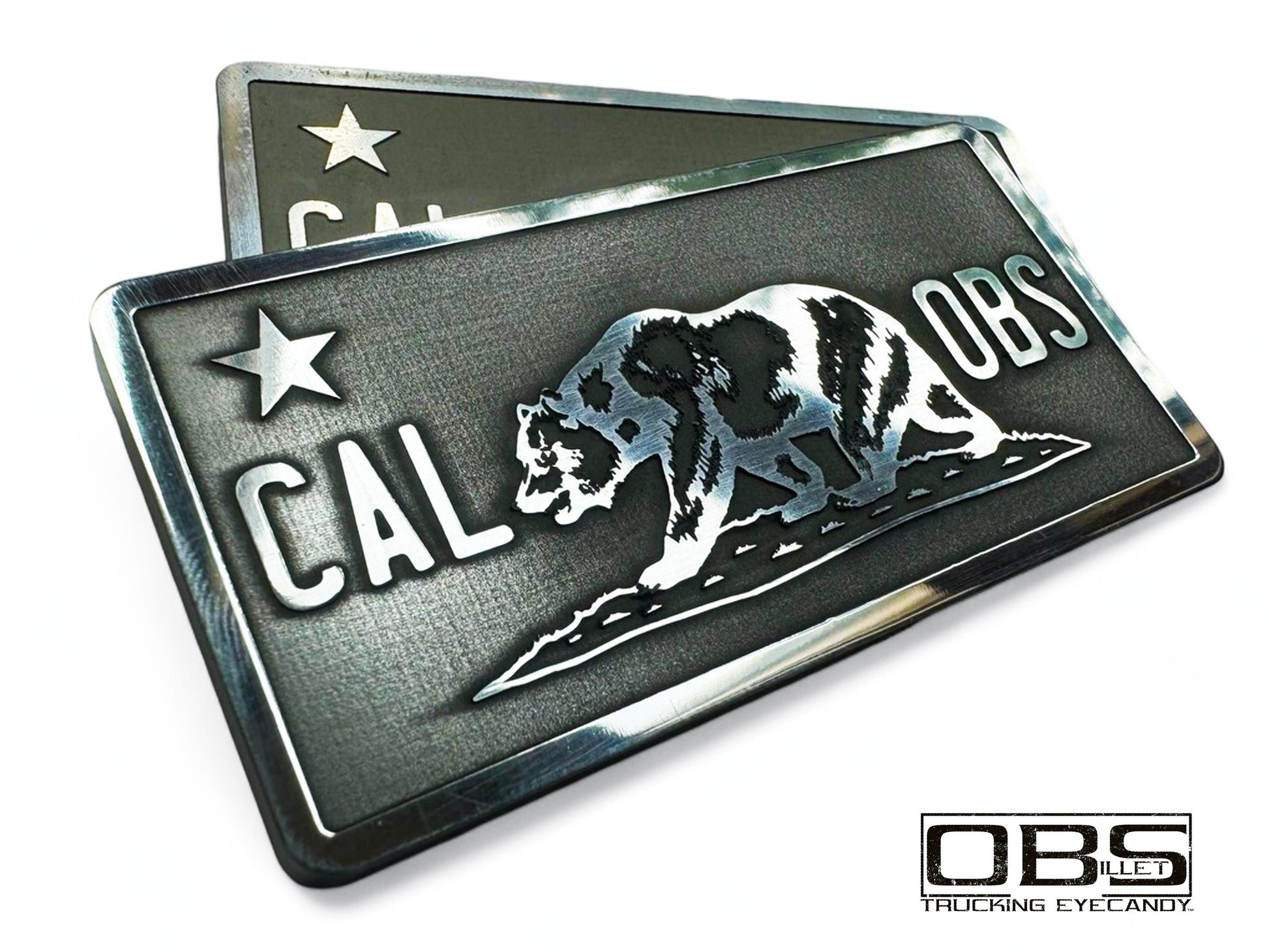 California Pillar Emblem - Inverse Engraved - Machined Billet