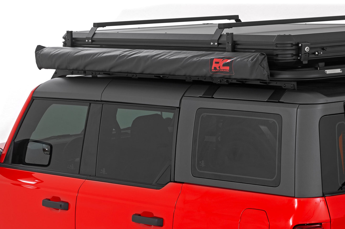 Rough Country roof rack awning deployed