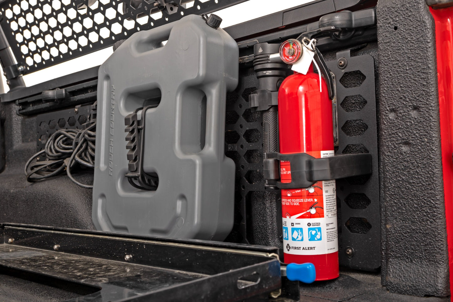 Rough Country Molle panel clamp kit installed