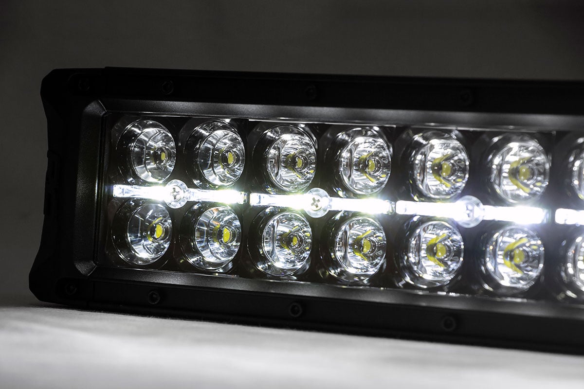 Rough Country 50 Inch Curved LED Light Bar - white DRL detail