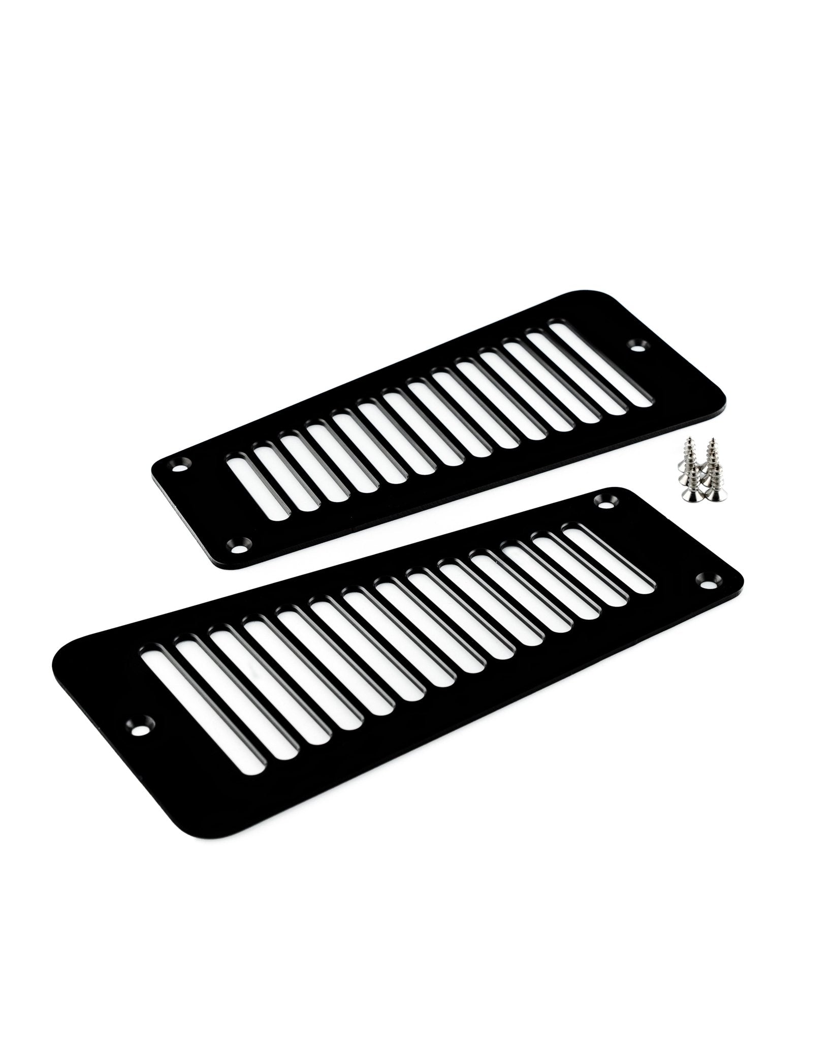 Black anodized billet door jamb vents