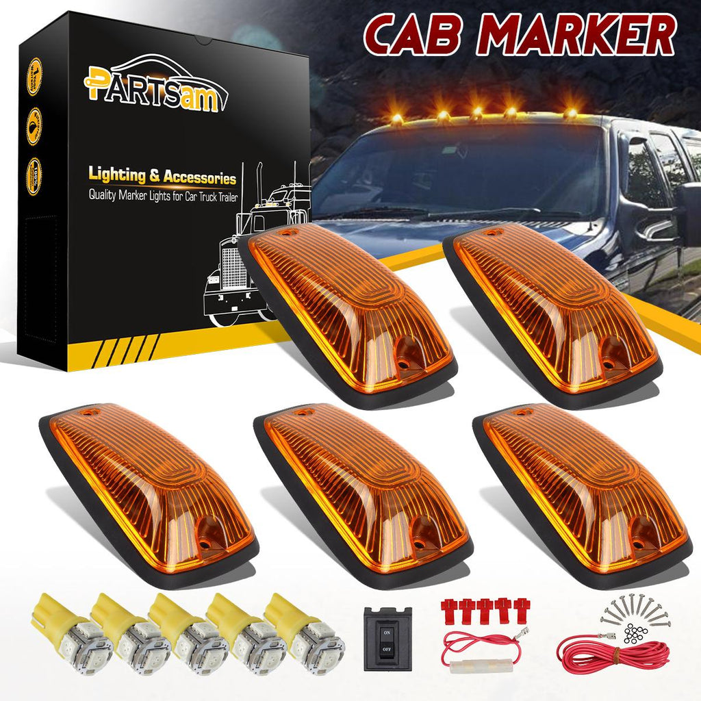 Amber Cab Marker Roof Running Lights Assembly + Wiring Pack (264159AM)